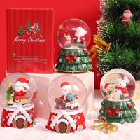 Creative Christmas Snow Decoration Glowing Crystal Ball Music Box main image 1