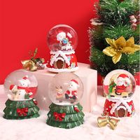 Creative Christmas Snow Decoration Glowing Crystal Ball Music Box main image 5