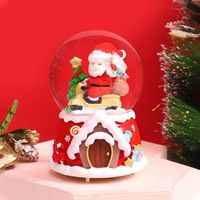 Creative Christmas Snow Decoration Glowing Crystal Ball Music Box sku image 6