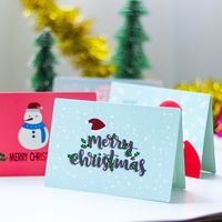 Christmas Business Bronzing Cartoon Half Fold Blessing Greeting Card main image 4