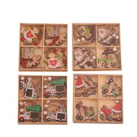 Christmas Fashion Snowman Wood Party Hanging Ornaments 1 Set main image 3