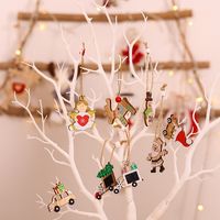 Christmas Fashion Snowman Wood Party Hanging Ornaments 1 Set main image 2