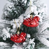Christmas Fashion Santa Claus Candy Plastic Party Hanging Ornaments 2 Piece Set sku image 23
