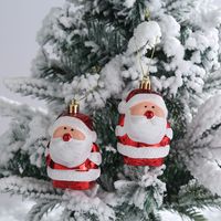 Christmas Fashion Santa Claus Candy Plastic Party Hanging Ornaments 2 Piece Set sku image 15