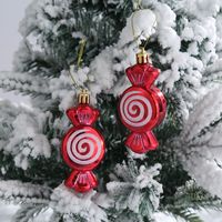 Christmas Fashion Santa Claus Candy Plastic Party Hanging Ornaments 2 Piece Set sku image 29