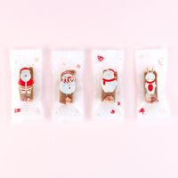 Christmas Fashion Cartoon Plastic Gift Wrapping Supplies 4 Pieces sku image 8