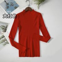 Women's Sweater Long Sleeve Sweaters & Cardigans Fashion Solid Color main image 7