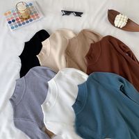 Women's Sweater Long Sleeve Sweaters & Cardigans Fashion Solid Color main image 3