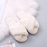 Women's Casual Solid Color Open Toe Cotton Slippers sku image 3