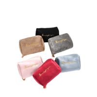 Women's Small All Seasons Polyester Flannel Solid Color Fashion Square Zipper Cosmetic Bag main image 5