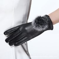 Frau Elegant Einfarbig Pu Handschuhe 1 Paar main image 4