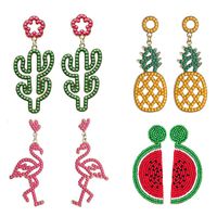 Fashion Fruit Beaded Alloy Plating Women's Drop Earrings 1 Pair main image 6