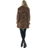 Women's Fashion Leopard Placket Coat Woolen Coat main image 4