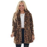 Women's Fashion Leopard Placket Coat Woolen Coat main image 2