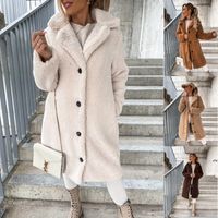 Women's Fashion Solid Color Single Breasted Coat Woolen Coat main image 1