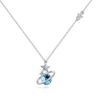 Elegant Star Alloy Gold Plated Crystal Women's Necklace main image 1