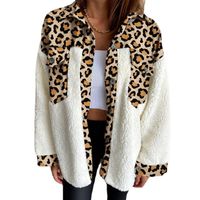 Women's Fashion Leopard Patchwork Single Breasted Blouse main image 3