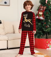Fashion Letter Deer Cotton Blend Polyester Pants Sets Family Matching Outfits main image 5