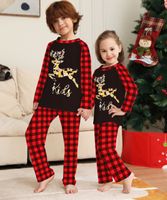 Fashion Letter Deer Cotton Blend Polyester Pants Sets Family Matching Outfits main image 3