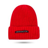 Unisex Fashion Solid Color Patch Eaveless Wool Cap main image 2