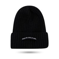 Unisex Fashion Solid Color Patch Eaveless Wool Cap main image 3