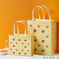 New Cute Cartoon Bear Gift Bag Birthday Gift Bag Souvenir Packaging Bag Paper Bag sku image 3