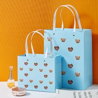 New Cute Cartoon Bear Gift Bag Birthday Gift Bag Souvenir Packaging Bag Paper Bag sku image 8