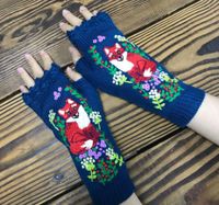 Women's Fashion Fox Polyacrylonitrile Fiber Gloves 1 Pair main image 2