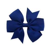 Fashion Solid Color Bow Knot Cloth Hair Clip 1 Piece sku image 1