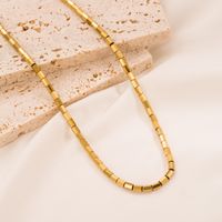 Vintage-stil Geometrisch Titan Stahl Überzug Vergoldet Halskette 1 Stück main image 4