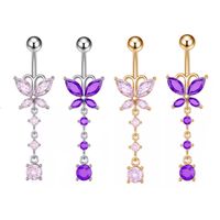 New Creative Butterfl Stainless Steel Belly Button Nail sku image 7