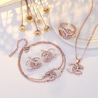 Elegant Fashion Letter Copper Inlay Artificial Pearls Zircon Necklace main image 1