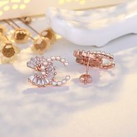 Elegant Fashion Letter Copper Inlay Artificial Pearls Zircon Necklace sku image 4