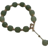 Retro Fashion Ethnic Style Leaf Alloy Metal Artificial Gemstones Beads Unisex Bracelets main image 3