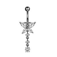 New Creative Butterfl Stainless Steel Belly Button Nail sku image 8