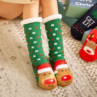 Women's Sweet Christmas Hat Santa Claus Snowman Acetate Fibre Polyester Cotton Ankle Socks sku image 5