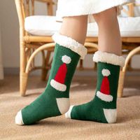Women's Sweet Christmas Hat Santa Claus Snowman Acetate Fibre Polyester Cotton Ankle Socks main image 2