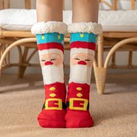 Women's Sweet Christmas Hat Santa Claus Snowman Acetate Fibre Polyester Cotton Ankle Socks sku image 9