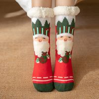 Women's Sweet Christmas Hat Santa Claus Snowman Acetate Fibre Polyester Cotton Ankle Socks sku image 6