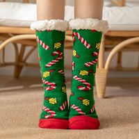 Women's Sweet Christmas Hat Santa Claus Snowman Acetate Fibre Polyester Cotton Ankle Socks sku image 10