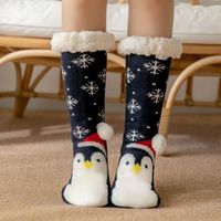 Women's Sweet Christmas Hat Santa Claus Snowman Acetate Fibre Polyester Cotton Ankle Socks sku image 11