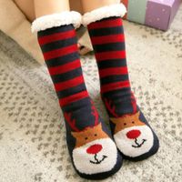 Women's Sweet Christmas Hat Santa Claus Snowman Acetate Fibre Polyester Cotton Ankle Socks sku image 27