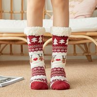 Women's Sweet Christmas Hat Santa Claus Snowman Acetate Fibre Polyester Cotton Ankle Socks sku image 21