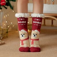 Women's Sweet Christmas Hat Santa Claus Snowman Acetate Fibre Polyester Cotton Ankle Socks sku image 24