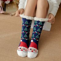 Women's Sweet Christmas Hat Santa Claus Snowman Acetate Fibre Polyester Cotton Ankle Socks sku image 30