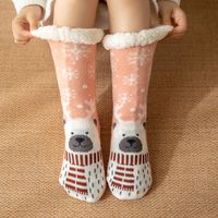 Women's Sweet Christmas Hat Santa Claus Snowman Acetate Fibre Polyester Cotton Ankle Socks sku image 28