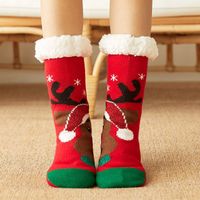Women's Sweet Christmas Hat Santa Claus Snowman Acetate Fibre Polyester Cotton Ankle Socks sku image 35