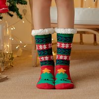 Women's Sweet Christmas Hat Santa Claus Snowman Acetate Fibre Polyester Cotton Ankle Socks sku image 31