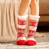 Women's Sweet Christmas Hat Santa Claus Snowman Acetate Fibre Polyester Cotton Ankle Socks sku image 33