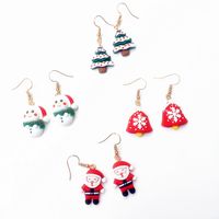 Ethnic Style Christmas Tree Santa Claus Snowman Resin Women's Drop Earrings 1 Pair main image 5